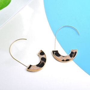 Animal Print Gold Hoop Loop Earrings